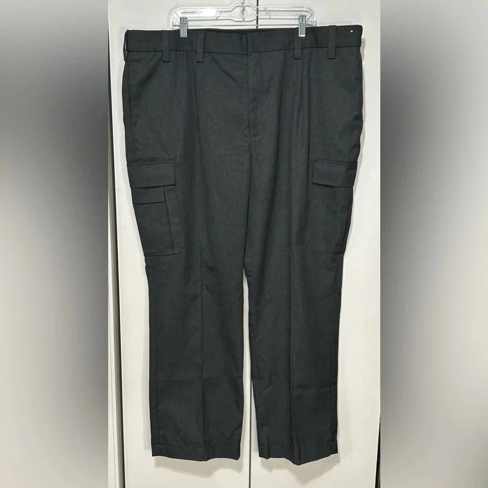 Galls Men Uniform Gray Tactical Multiple Pocket Cargo Pants Grip Waistband 48X32